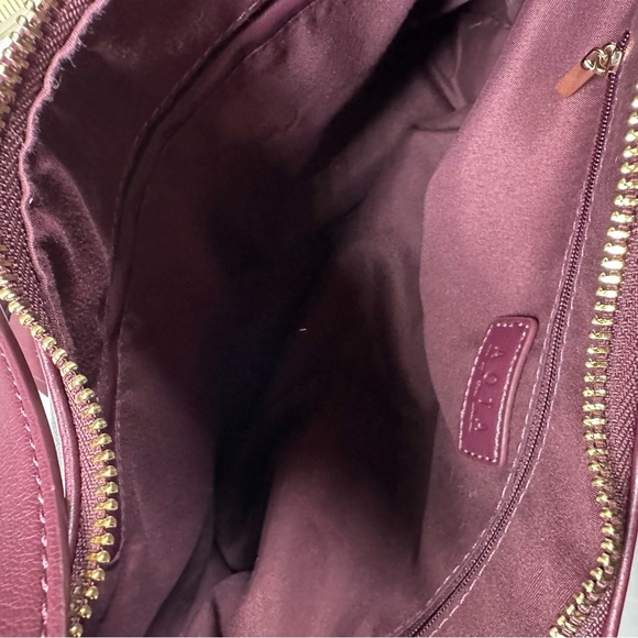 AOTA Anthropologie Wine Bow Shoulder Bag Slouchy Hobo Coquette Vegan Recycled - Picture 14 of 16